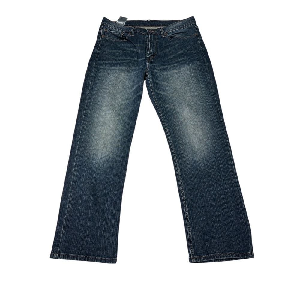 Levis 514 Slim Straight Fit Jeans Mens W34 L30 Dark Wash Denim
